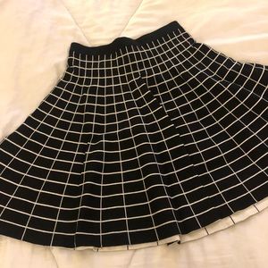 Reversible knit midi skirt
